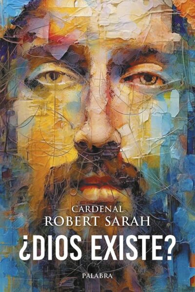 Con un estilo de ilustración artísitca, un primer plano de un varón con una mirada serena y mística... tiene barba, parece representar a Jesucristo.